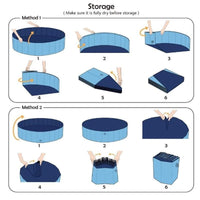 Dog Swimming Pool Foldable Pet Bath Swimming Tub Bathtub Pet Collapsible Bathing Pool for Dogs Cats Kids Big Size Bathing Pool Pet Pool Bathing Tub Outdoor Swimming Pool for Large Small Dogs