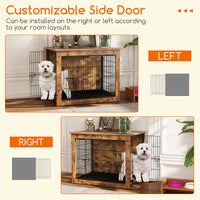 Dog Crate Furniture with Cushion and Double Doors for Small/Medium Dogs