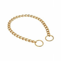 Doggie Metal Chain Dog Training Collar Durable Chrome 50 cm
