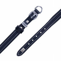 Doggie Comfort Leather Dog Collar Black 1.5x30 cm