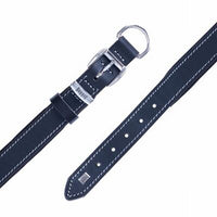 Doggie Comfort Leather Dog Collar Black Padded 45cm