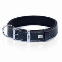 Doggie Comfort Leather Dog Collar Black Large Breed 3.5x55cm
