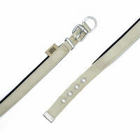 Doggie Comfort Woven Dog Collar Khaki Adjustable 2.5x42-50 cm