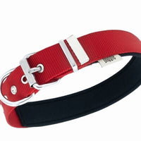 Doggie Comfort Woven Red Dog Collar for Large Breeds 5x65 cm