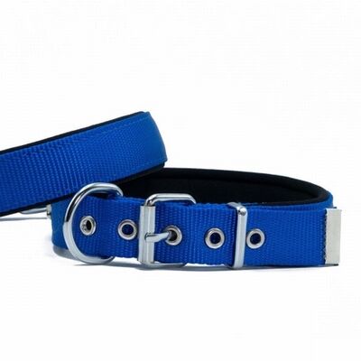Doggie Comfort Woven Dog Collar Royal Blue 3x42-50 cm