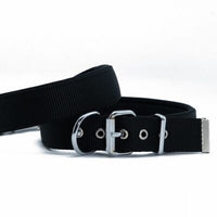 Doggie Comfort Woven Dog Collar Black Durable Nylon 45cm