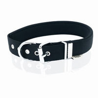 Doggie Comfort Nylon Dog Collar Black Large Breed 42-50cm
