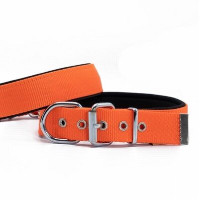 Doggie Comfort Woven Dog Collar Orange 2.5x42-50 cm
