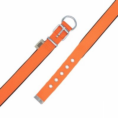 Doggie Comfort Woven Dog Collar Orange 2.5x42-50 cm