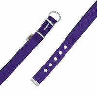 Doggie Comfort Woven Purple Dog Collar for Medium & Large Breeds