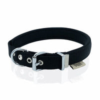 Doggie Comfort Woven Black Dog Collar Small 2 x 30-35 cm