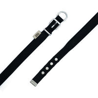 Doggie Comfort Woven Black Dog Collar Small 2 x 30-35 cm