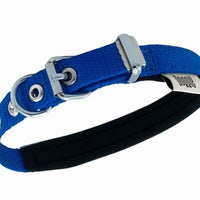 Doggie Royal Blue Woven Dog Collar Adjustable Comfort 20-25cm