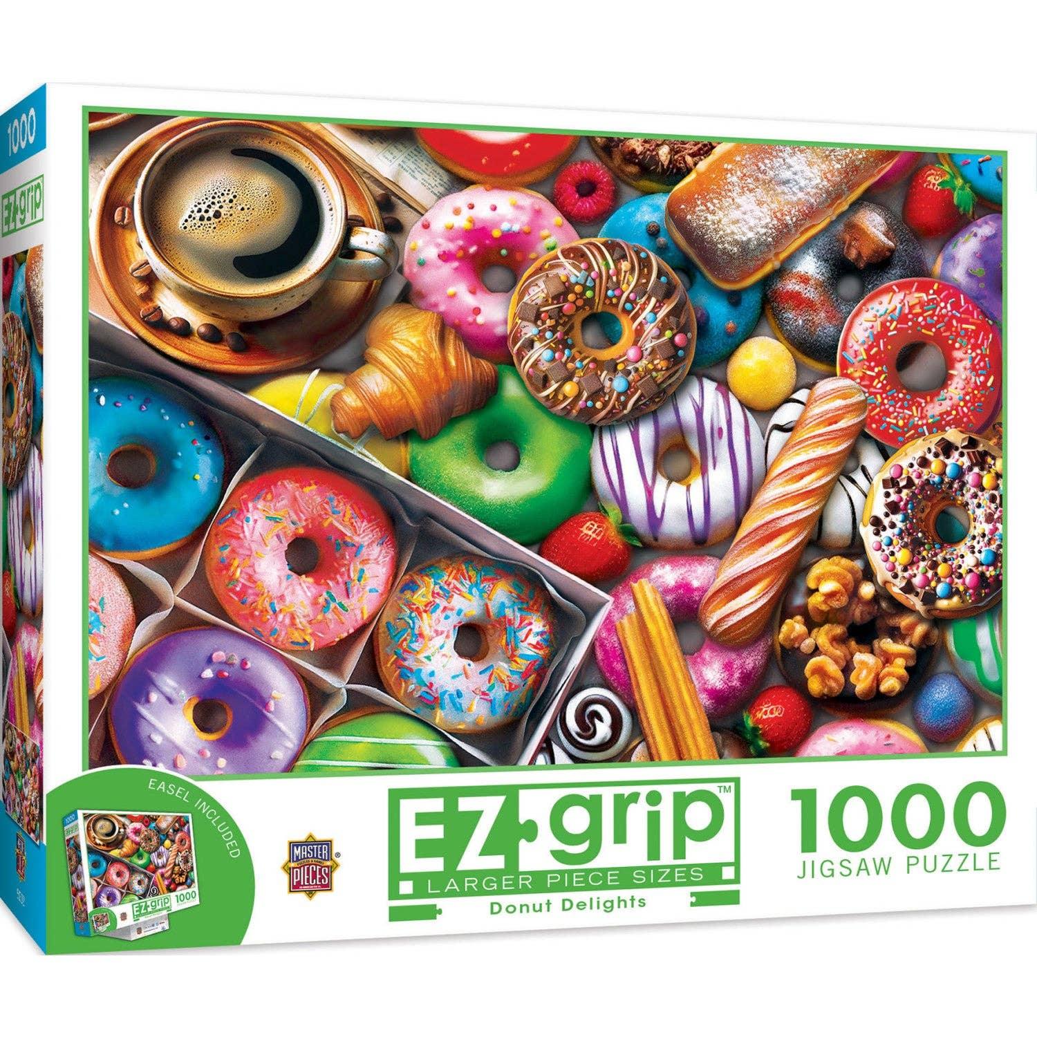 Donut Delights 1000 Piece EZ Grip Jigsaw Puzzle | Masterpieces Puzzles - BIG FRENCHIES