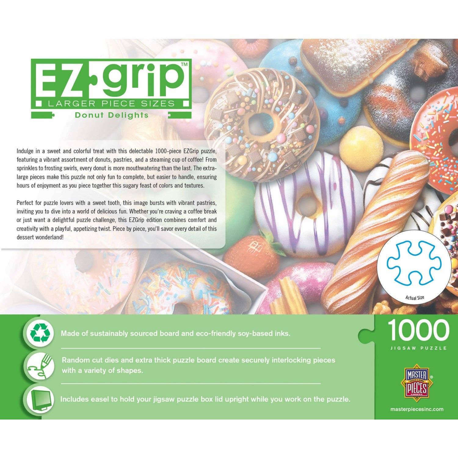 Donut Delights 1000 Piece EZ Grip Jigsaw Puzzle | Masterpieces Puzzles - BIG FRENCHIES