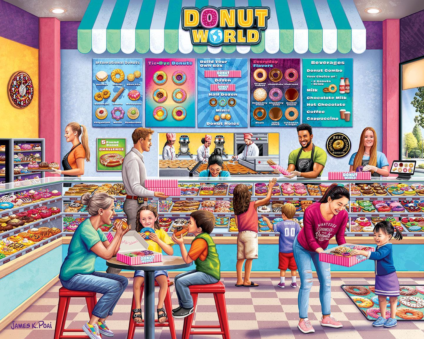 Donut Shop 500 Piece Jigsaw Puzzle by Boardwalk Puzzles - BIG FRENCHIES