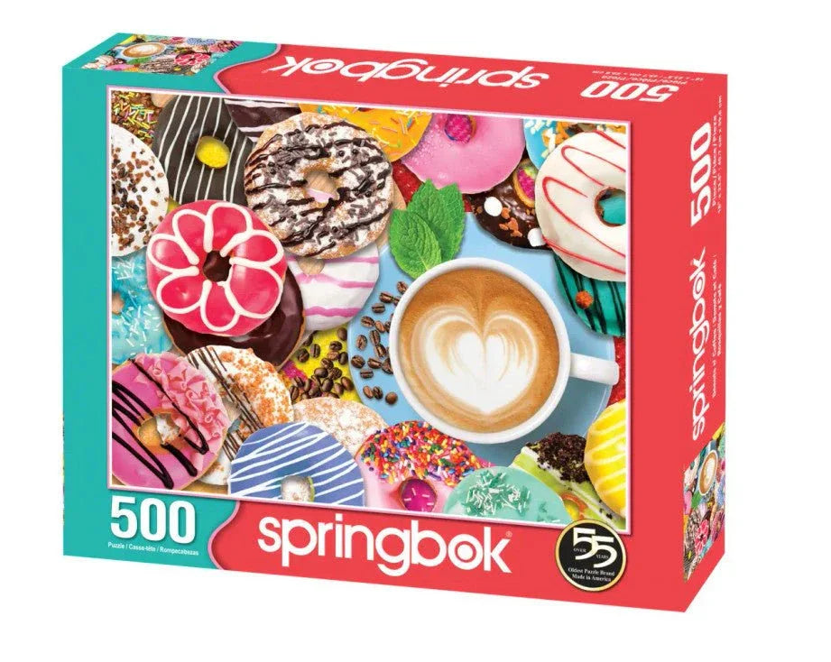 Donuts N' Coffee 500 Piece Jigsaw Puzzle by Springbok Puzzles - BIG FRENCHIES