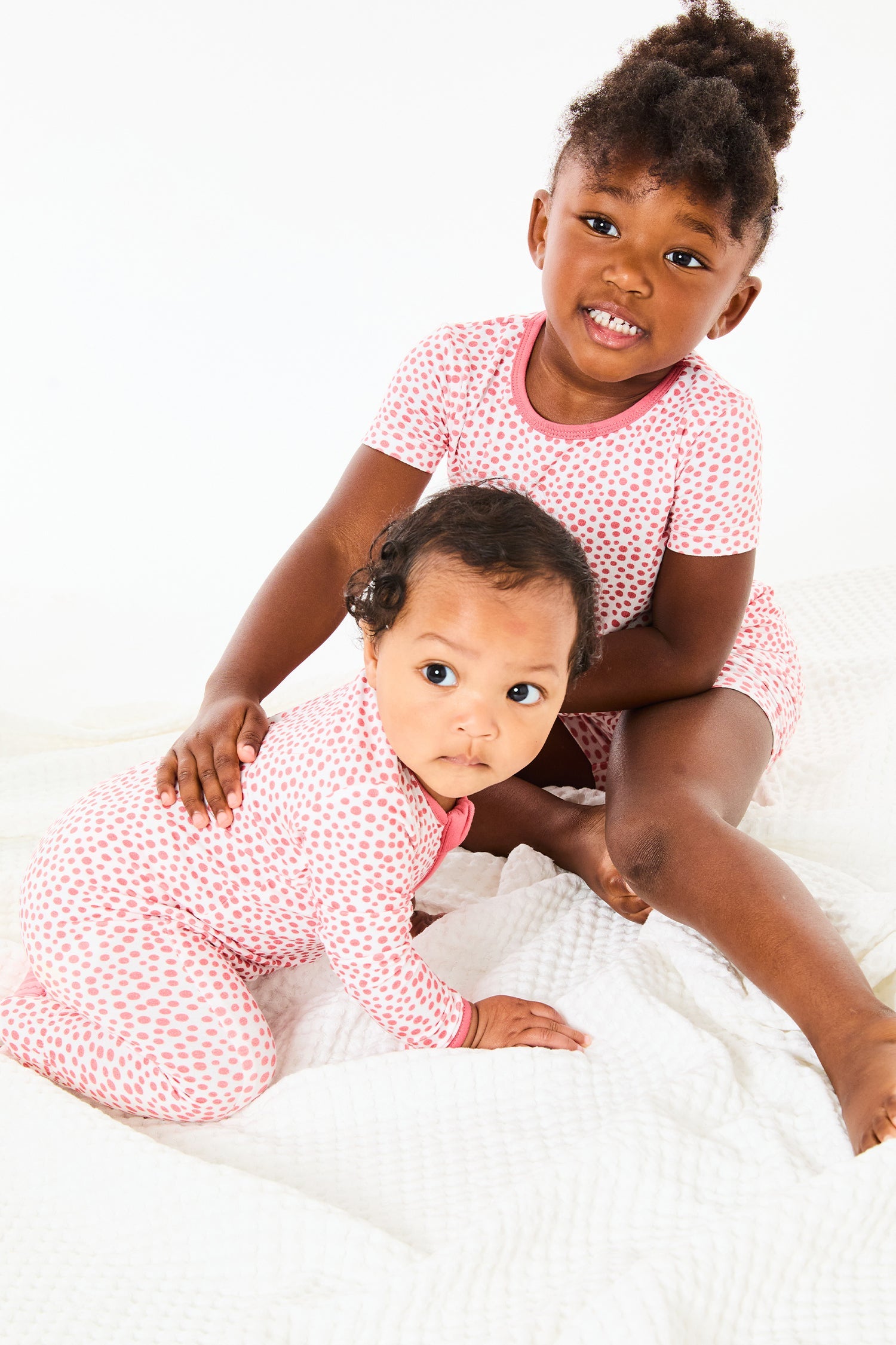 Shorts Pajama Set - Coral Dots