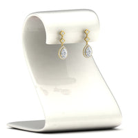 Double Drop Pear Halo Earring