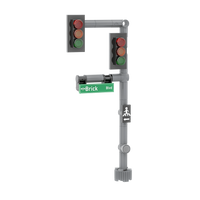 Double Traffic Lights Custom Printed Building Set - Made Using LEGO® Parts