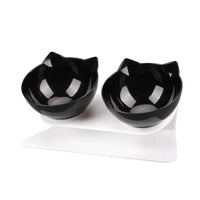Double Transparent Non-slip Food Bowl With Protection For Cats Modern Kitten Food Bowl Pet Accessories
