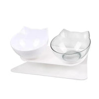 Double Transparent Non-slip Food Bowl With Protection For Cats Modern Kitten Food Bowl Pet Accessories