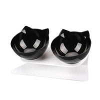 Double Transparent Non-slip Food Bowl With Protection For Cats Modern Kitten Food Bowl Pet Accessories