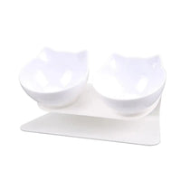 Double Transparent Non-slip Food Bowl With Protection For Cats Modern Kitten Food Bowl Pet Accessories
