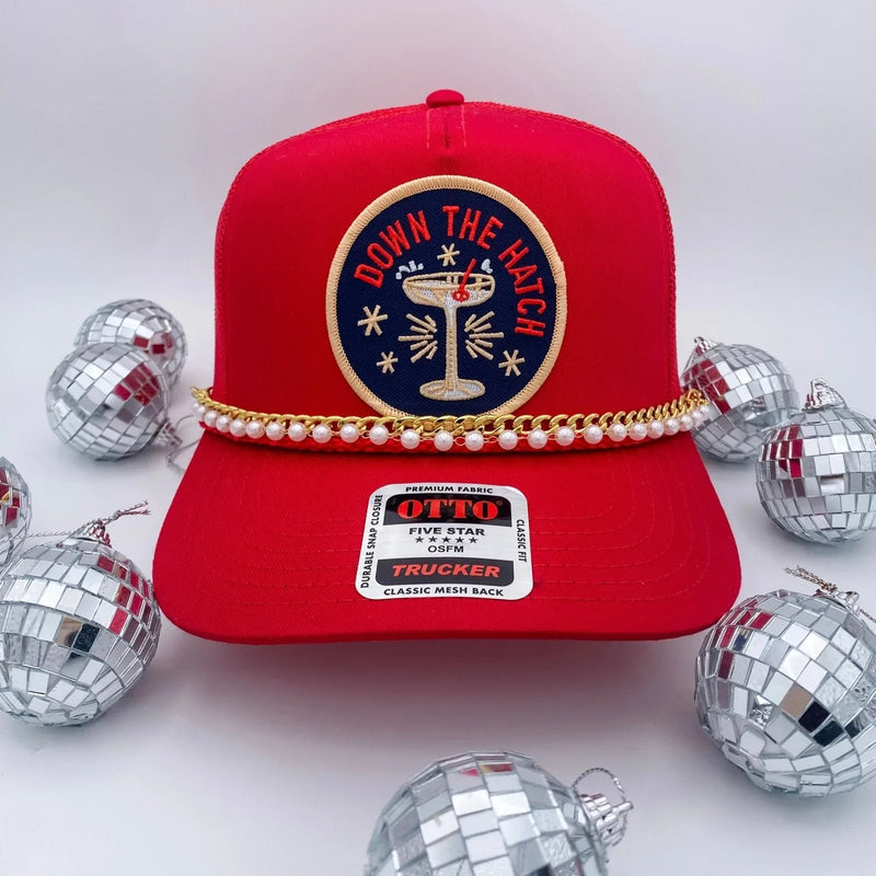 Down The Hatch Red- Trucker Hat - BIG FRENCHIES