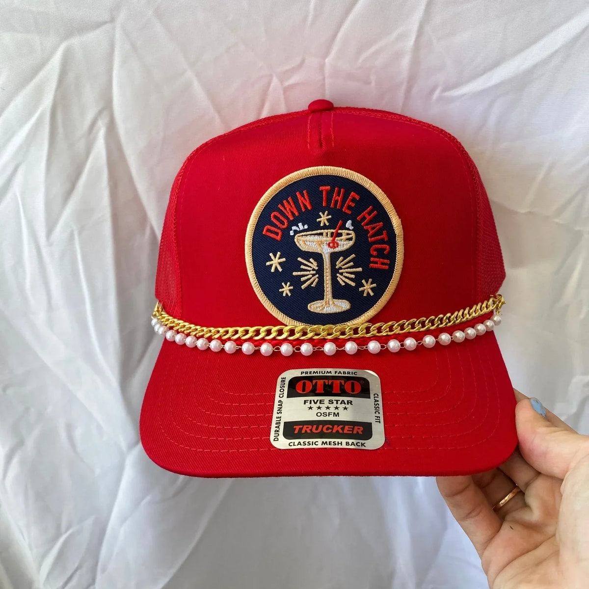 Down The Hatch Red- Trucker Hat - BIG FRENCHIES