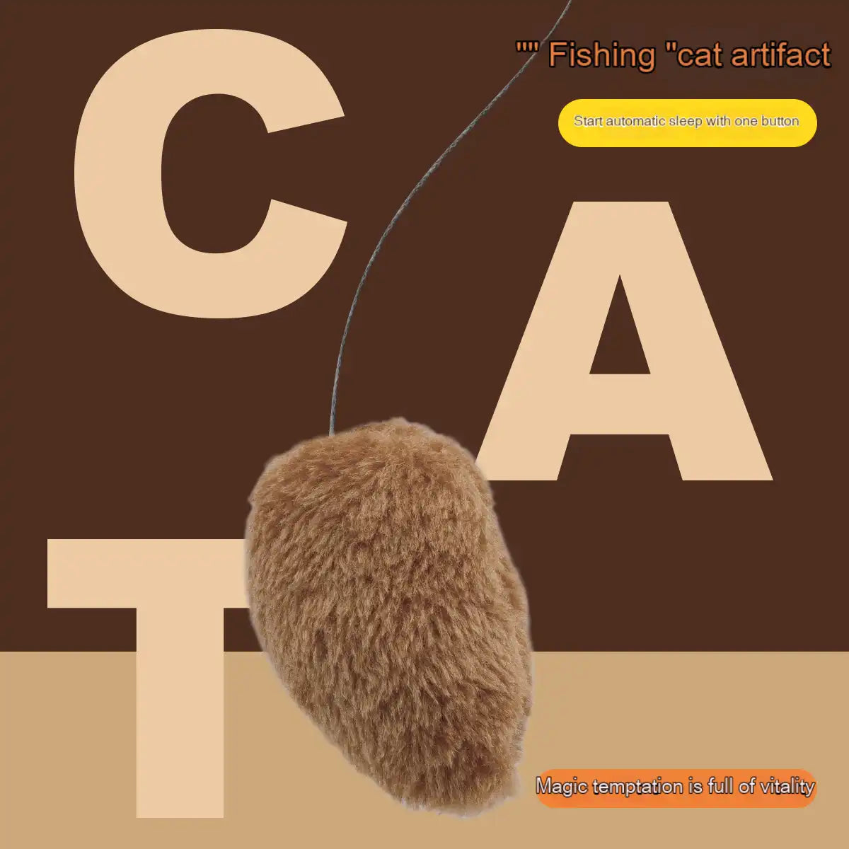 MEACAOFG Automatic cat teaser squirrel toys self hi boredom teaser cat stick kitten cat toys electric smart cat toys