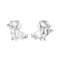 925 Sterling Silver White Gold Plated 1.1 x 1.1 cm Brass Earrings for Women