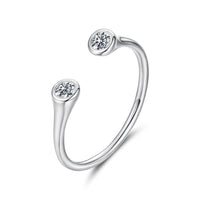 925 Sterling Silver Moissanite Ring Size E