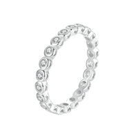 925 Sterling Silver 2mm Moissanite Ring Size 7 for Women