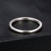 925 Sterling Silver 0.01ct Moissanite Ring in Size 8A