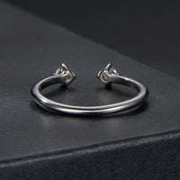 925 Sterling Silver Moissanite Ring Size E for Women