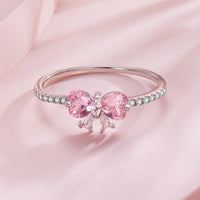 925 Sterling Silver Plated White Gold 0.65cm Pendant Ring Size 6 for Women