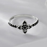 925 Sterling Silver Enamel 0.9x1.0cm Pendant Rings for Women