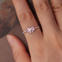925 Sterling Silver Plated White Gold 0.65cm Pendant Ring Size 6 for Women