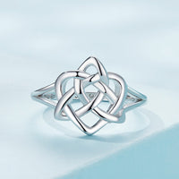 925 Sterling Silver Ring Size 6.0 with Platinum Plating