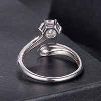 925 Sterling Silver 1 Carat Moissanite Ring for Women