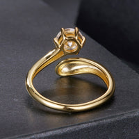 925 Sterling Silver 1 Carat Moissanite Ring for Women