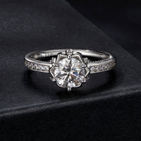 925 Sterling Silver Moissanite Ring 1ct Size 6