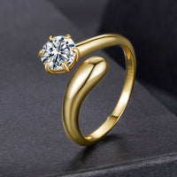 925 Sterling Silver 1 Carat Moissanite Ring for Women