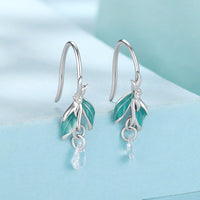 925 Sterling Silver White Gold Plated Enamel Pavé CZ 2.2x0.6cm Earrings for Women