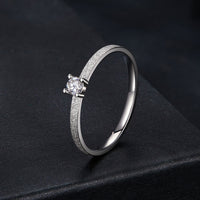 925 Sterling Silver & Moissanite Size 6 Ring with 0.1ct Moissanite