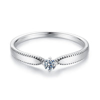 925 Sterling Silver Moissanite Ring Size 6 for Women