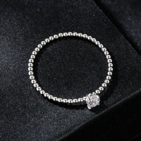 925 Sterling Silver 3mm Moissanite Ring for Women - Size 6