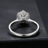 925 Sterling Silver Moissanite Ring 1ct Size 6 White Gold Plated for Women