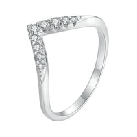 S925 Sterling Silver Moissanite 1.7mm Ring for Women - Size 6